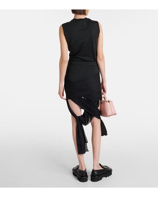 J.W. Anderson Black Knot-Detail Wrap Skirt