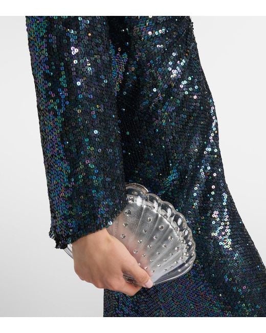 Jenny Packham Blue Zinnia Sequined Gown