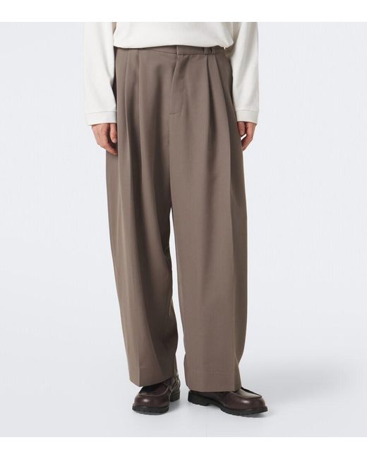 Studio Nicholson Brown Line Wide-Leg Pants for men