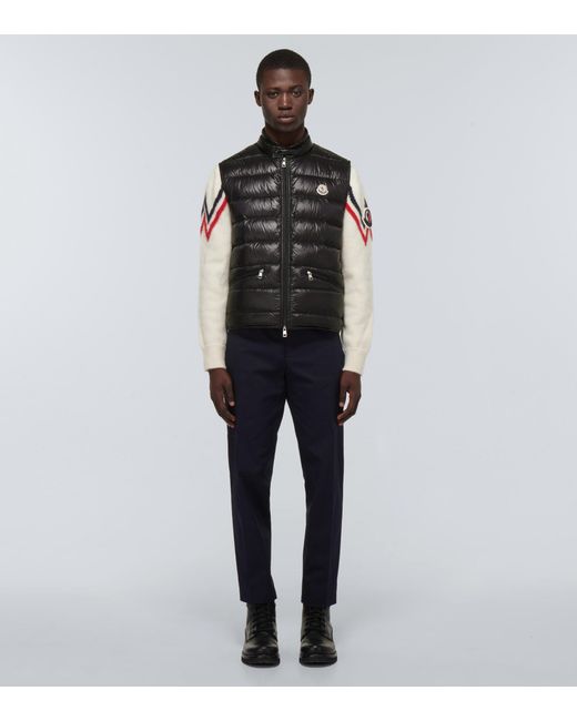 Mens Clothing Jackets Waistcoats and gilets Moncler Synthetic Down Gui Vest in Black for Men 