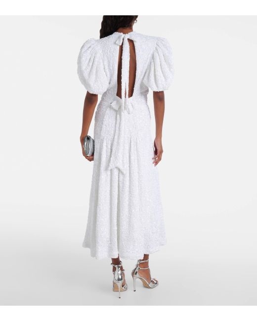 Robe de mariee longue a sequins ROTATE BIRGER CHRISTENSEN en coloris White