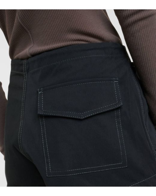 Dion Lee Black High-rise Cotton-blend Shorts