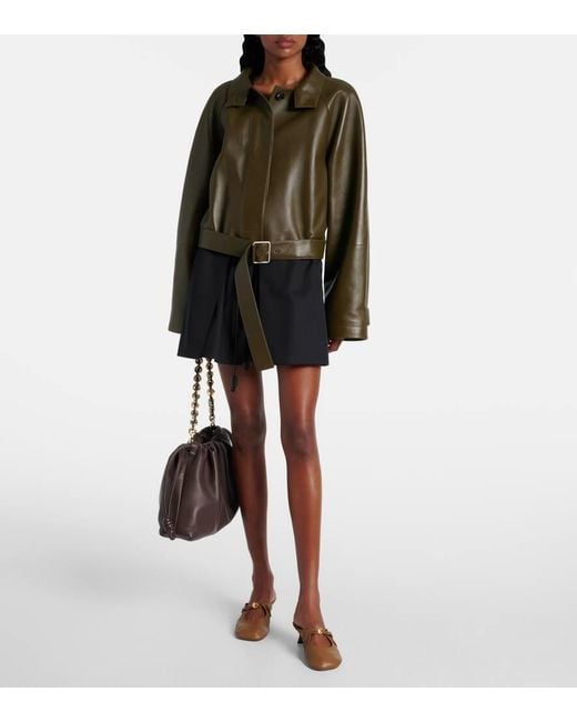 Loewe Brown Schultertasche Flamenco Large Aus Leder