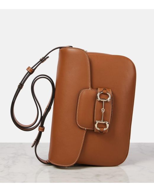 Gucci Brown Horsebit 1955 Medium Leather Shoulder Bag