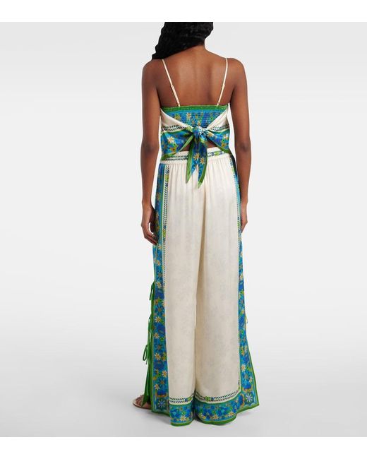 ALÉMAIS Blue Vivianna Printed Top