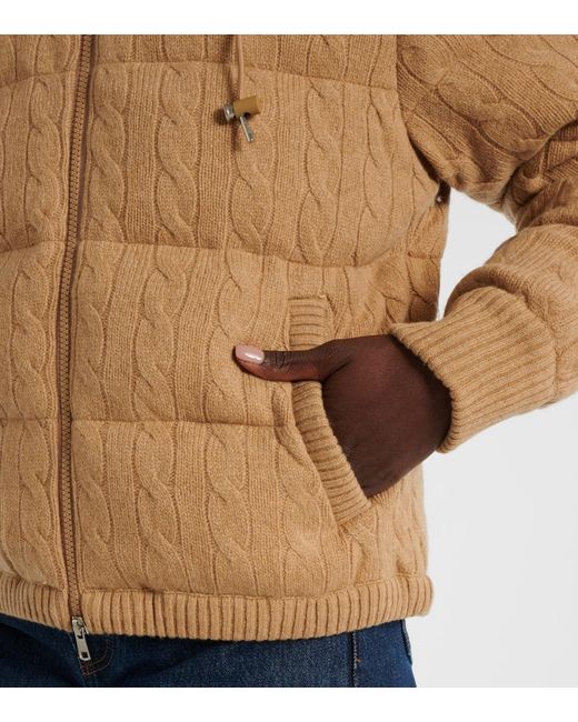 Polo Ralph Lauren Natural Wool And Cashmere Puffer Jacket