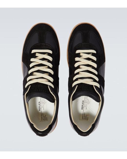 Maison Margiela Sneakers Replica Aus Leder Und Veloursleder in Black für Herren