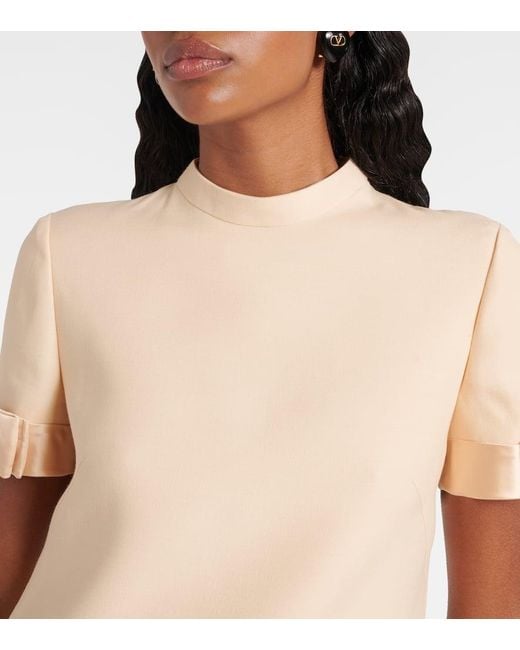 Valentino Natural Minikleid Aus Crepe Couture