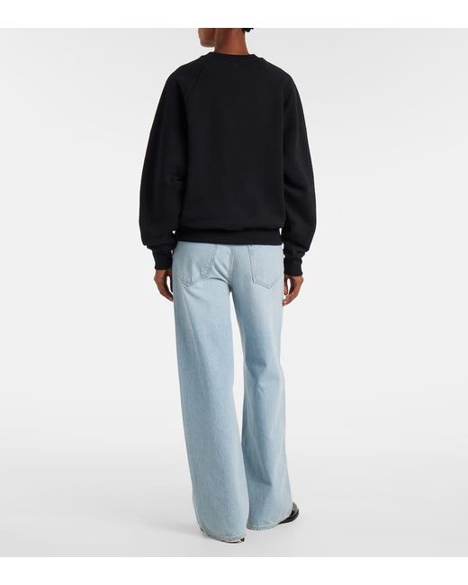 AMI Black Ami De Cour Cotton Sweatshirt