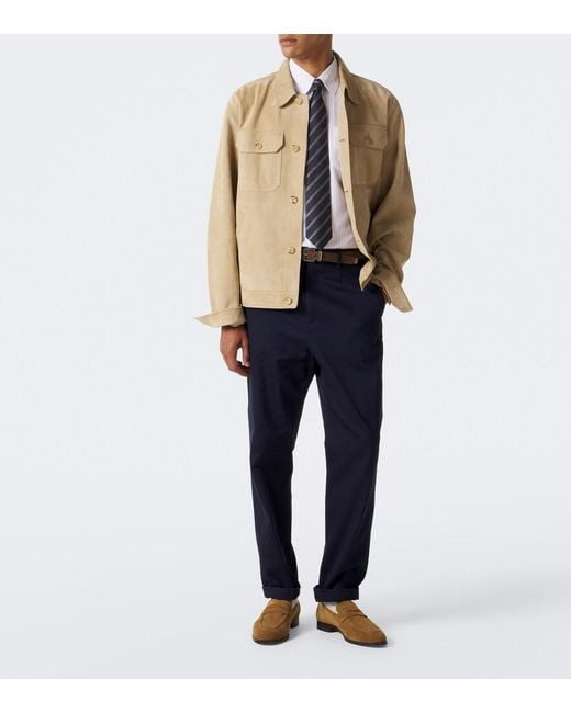 Dunhill White Striped Cotton Shirt for men