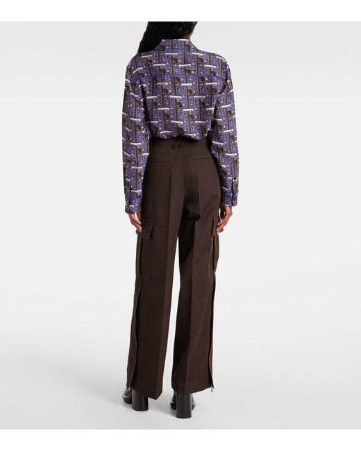 Burberry Brown Wool Cargo Pants