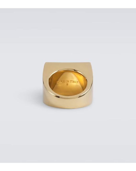 Anello Con Occhio Di Tigre di Dries Van Noten in White da Uomo