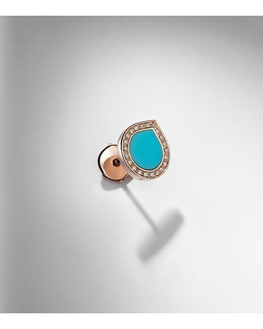 Repossi Blue Antifer 18Kt Rose Single Earring With And Diamonds