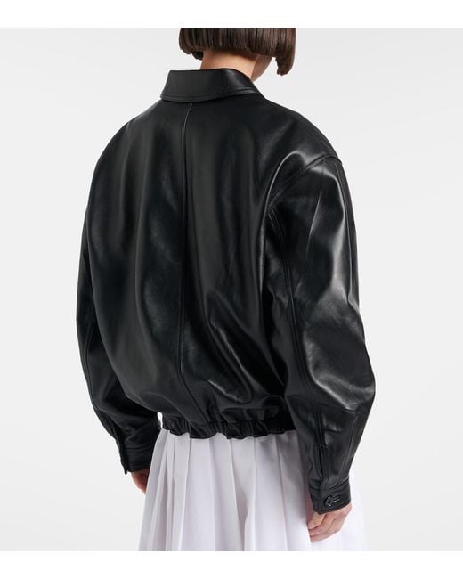 Prada Black Leather Blouson Jacket