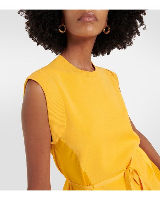 Jonathan Simkhai Yellow Rosalia Belted Top
