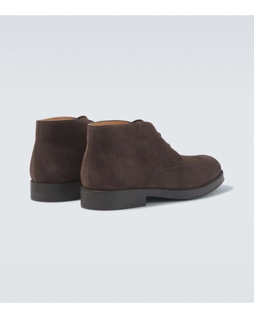 Tod's Brown Suede Desert Boots for men