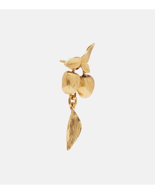 Saint Laurent Metallic Cherry Drop Earrings