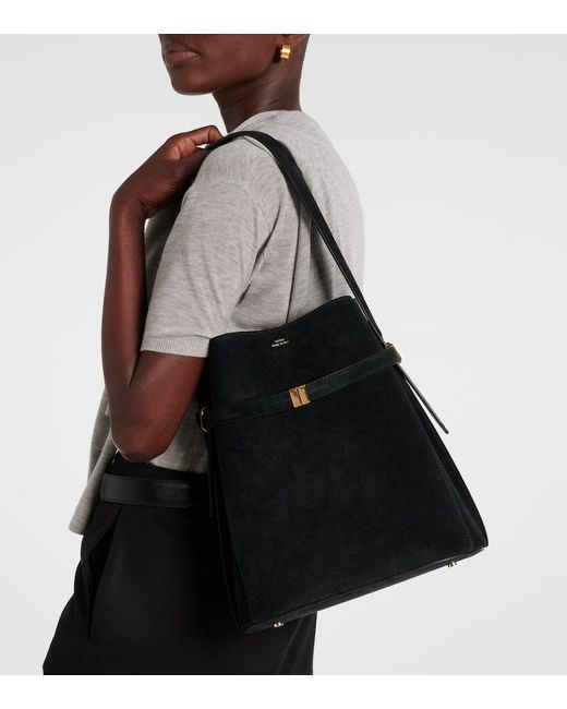Sac Seau En Daim Totême  en coloris Black