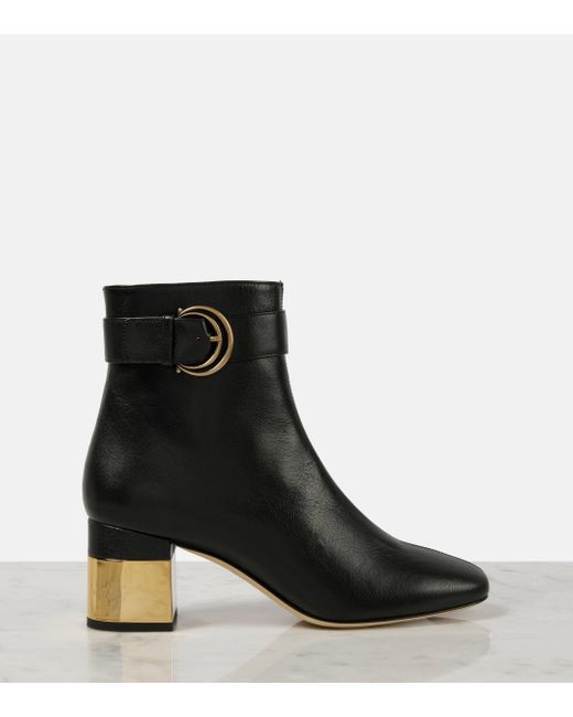 Chloé Black Alize Leather Ankle Boots