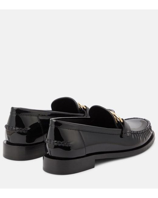 Ferragamo Black Maryan Leather Loafers