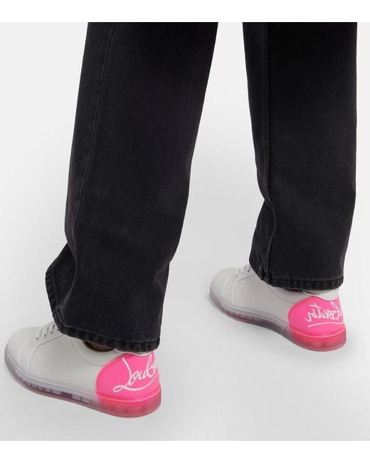 Christian Louboutin White Sneakers Fun Vieira Aus Leder