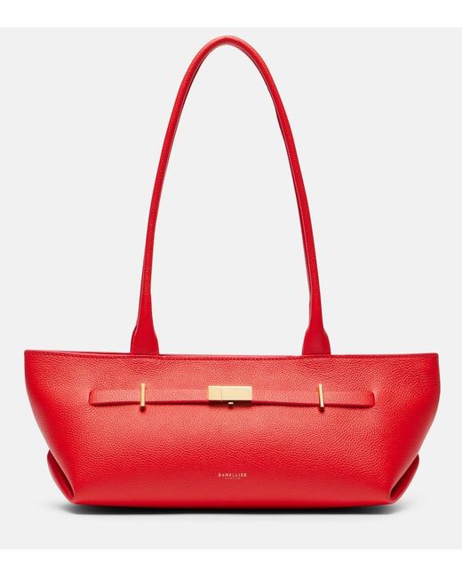 DeMellier London Red New York Leather Shoulder Bag