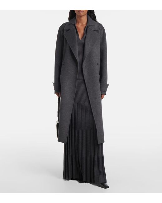 Joseph Black Merino Ribbed-Knit Wool Maxi Skirt