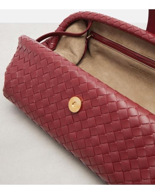 Bottega Veneta Red Lauren 1979 Intrecciato Leather Clutch