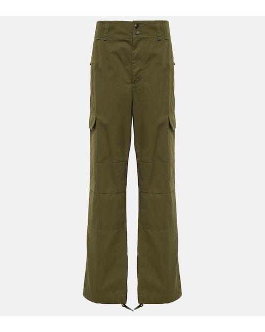 Pantalones cargo de sarga de algodon Saint Laurent de color Green
