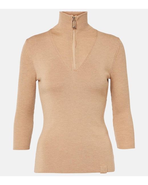 Victoria Beckham Brown Pullover Aus Einem Wollgemisch