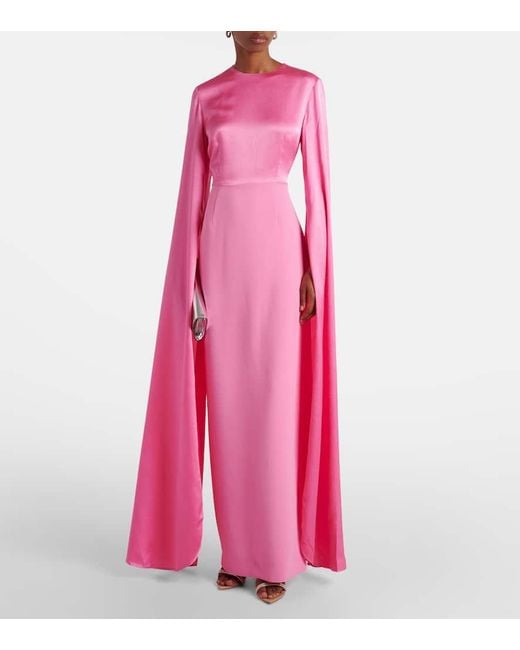 Abito Lungo Adley di Solace London in Pink