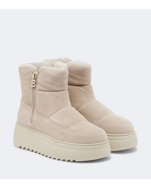 Bogner Natural Stockholm Suede Snow Boots