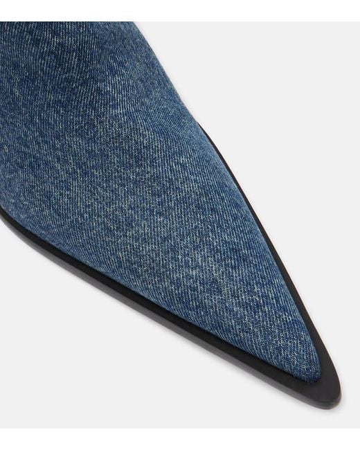 Coperni Blue Bridge Denim Cowboy Boots