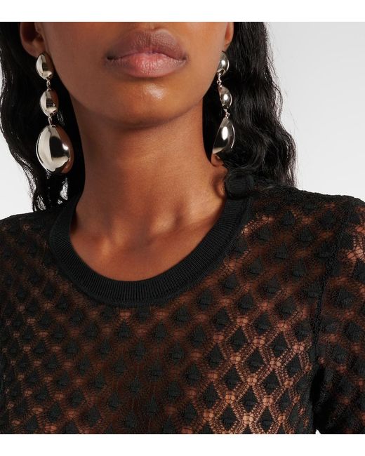 Isabel Marant Black Zavia Open-Knit Sweater