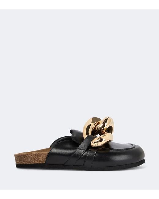 JW Anderson Curb Chain Mules in Black for Men | Lyst