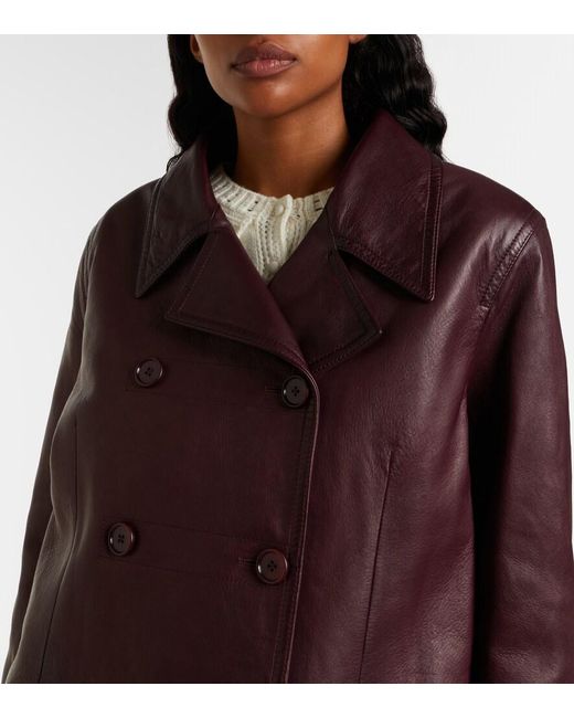 Chloé Red Leather Coat