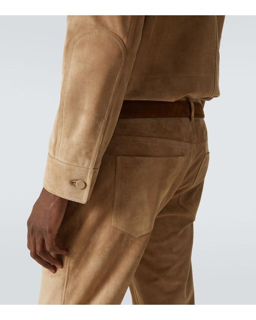 Gabriela Hearst Natural Lucas Suede Overshirt for men