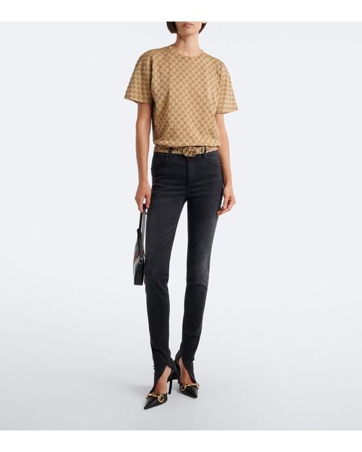 Gucci Natural Gg Cotton Jersey T-Shirt