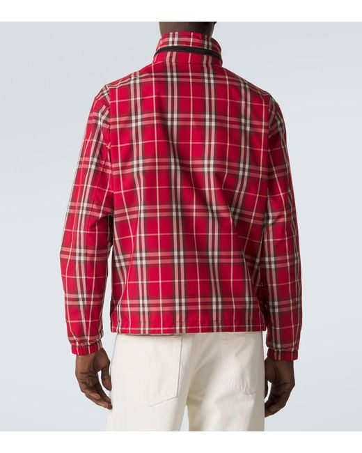 Burberry Red Check Wool-Blend Jacket for men