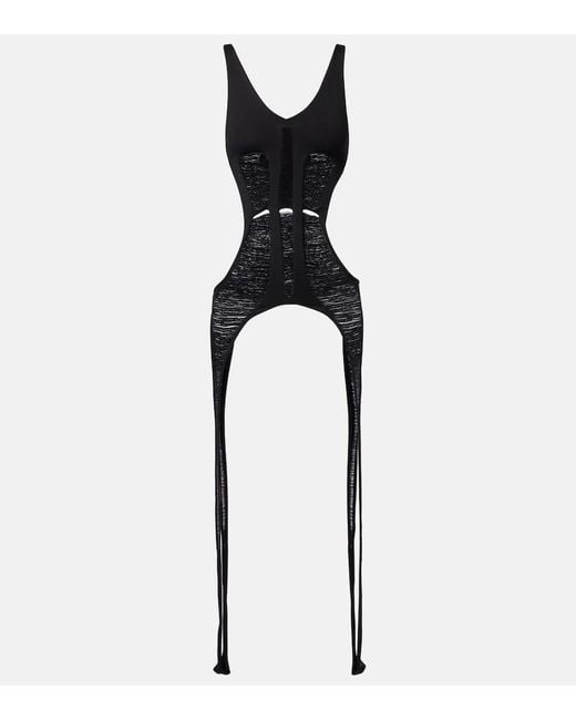Rick Owens Black Knitted Wool Top
