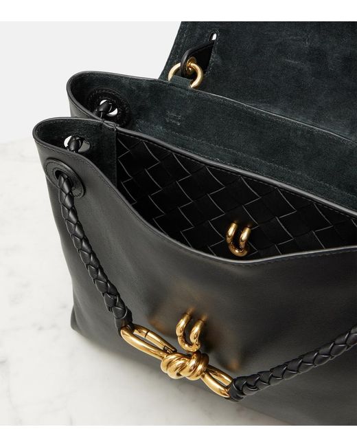 Bottega Veneta Black Tote Bag Ciao Ciao Knot Small Aus Leder