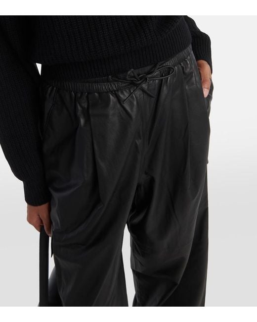 Yves Salomon Black Leather Pants