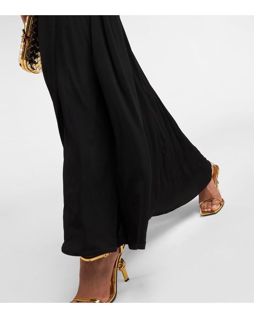 Bottega Veneta Black Knot Jersey Maxi Dress