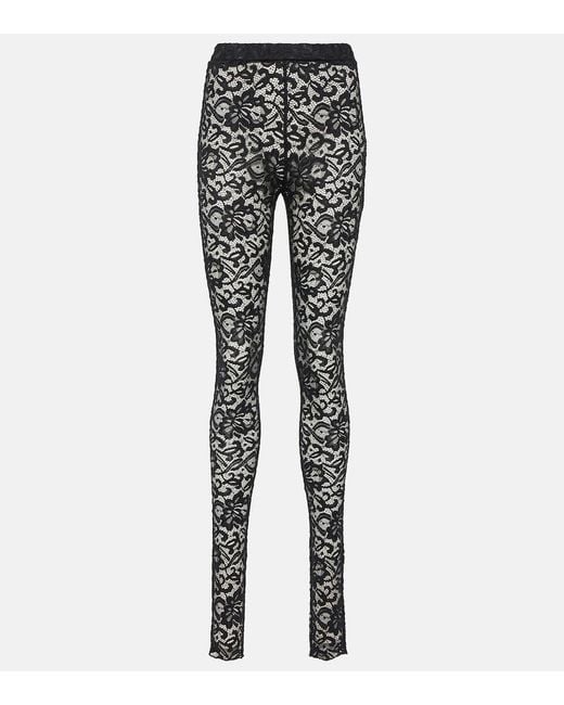 ROTATE BIRGER CHRISTENSEN Black Lace Leggings