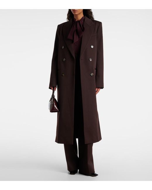 Stella McCartney Brown Wool Twill Coat