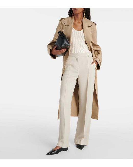 Totême White Straight Pants