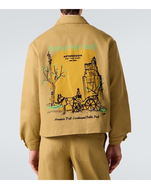 Bode Yellow Central Park Cotton Blouson Jacket for men