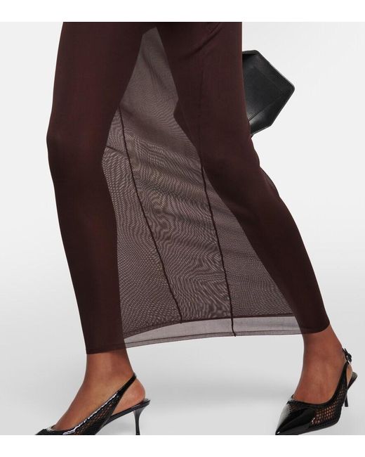 Alaïa Black High-Neck Knit Maxi Dress