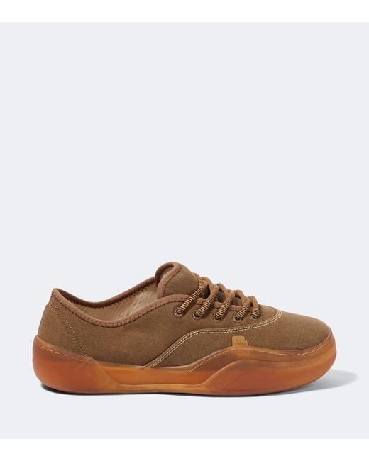 ERL Brown Canvas Low-Top Sneakers for men