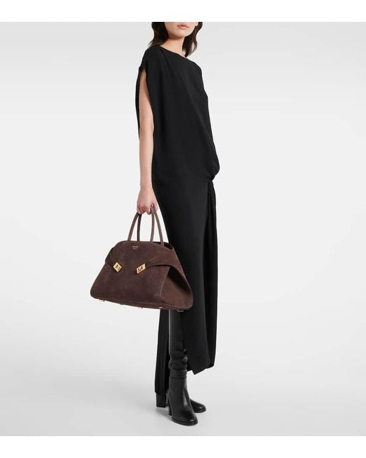 Ferragamo Brown Tote Huge Large Aus Veloursleder